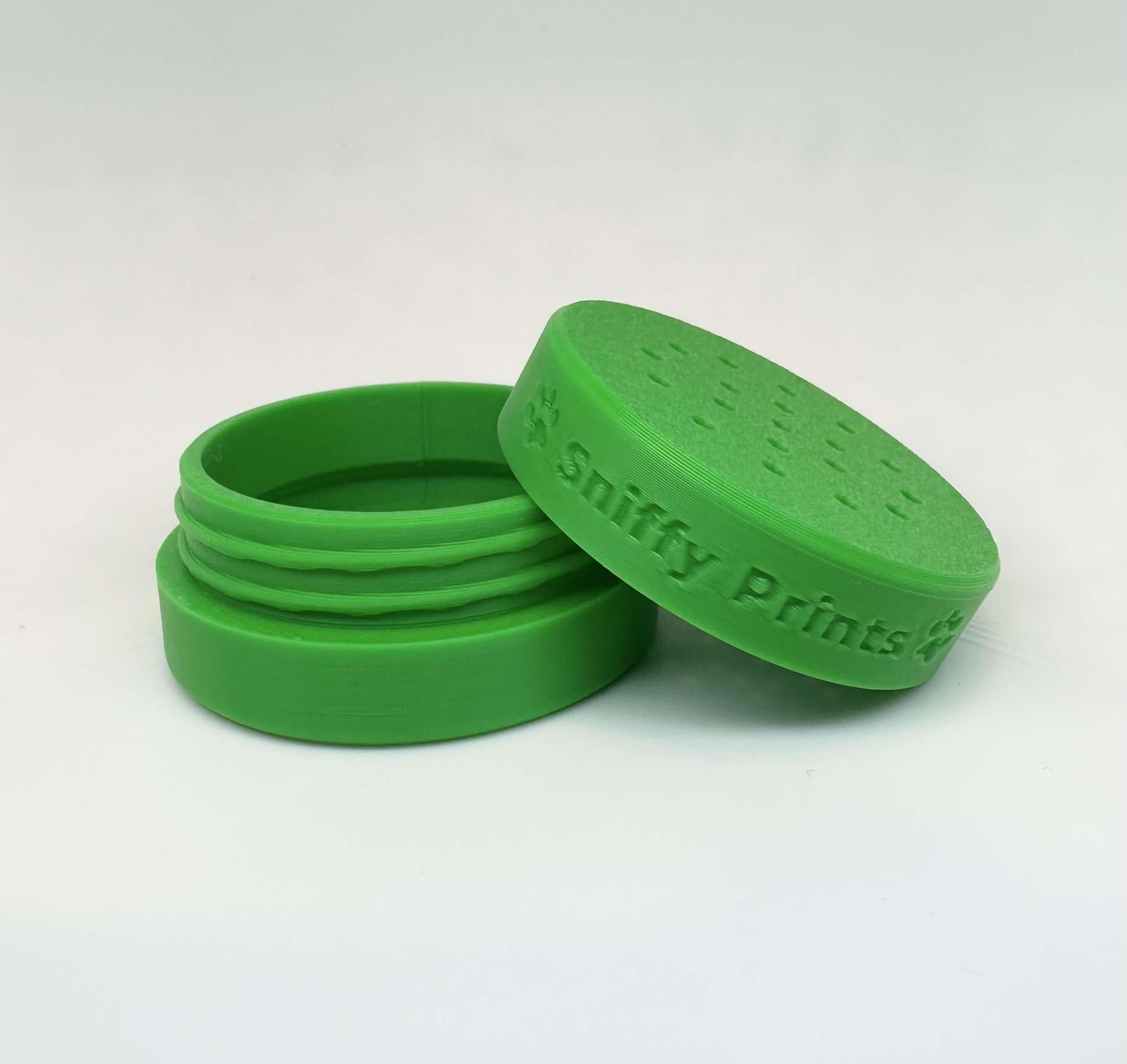 The Green Odour Pod, designed for k9 nosework training. This scent detection vessel is made from durable, eco-friendly PLA.