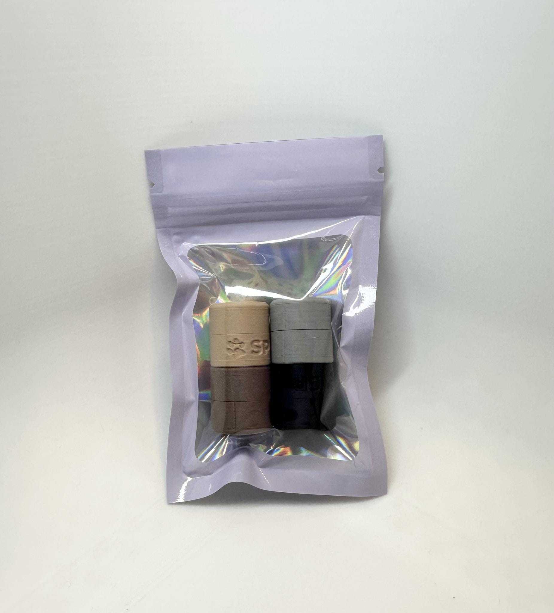 Tiny Magnetic Hides for K9 Nosework – Neutral Colours - Small Scent Detection Vessels, 4-Pack Training Tools for Scent Work